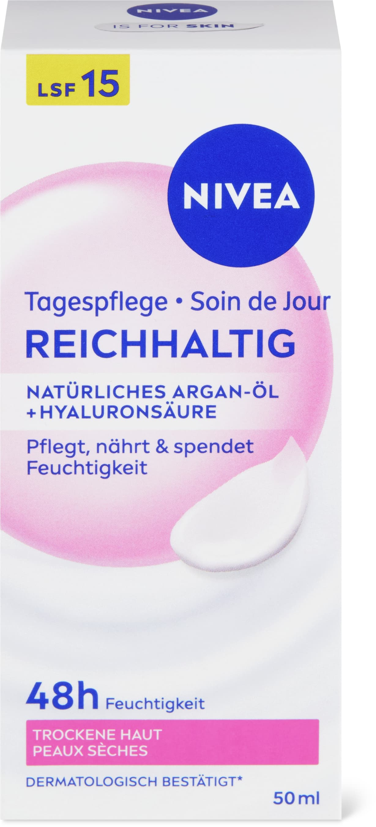 Nivea Reichhaltige Tagescreme 24H Feuchtigkeit LSF 15 50ml